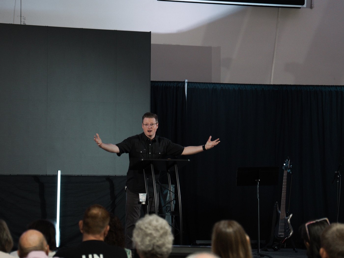 Justin McKay preaching at Valor Church